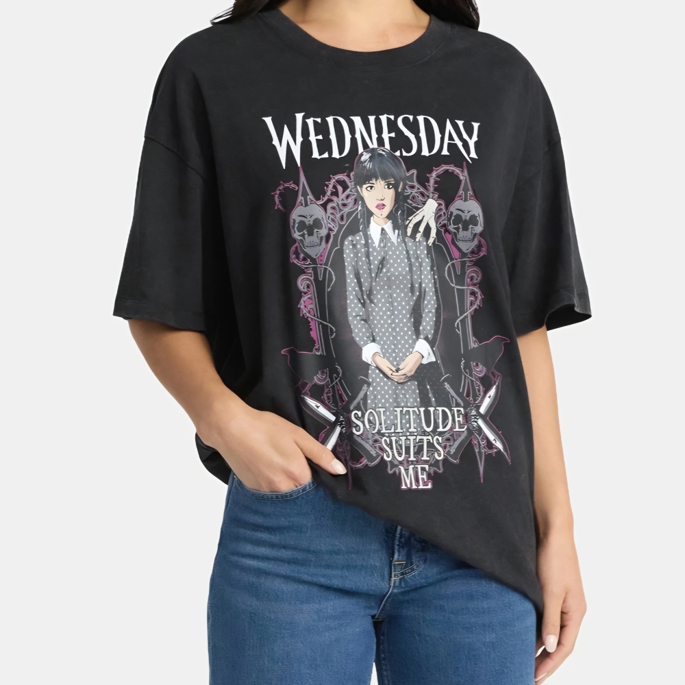 Black Graphic Short Sleeve Tee